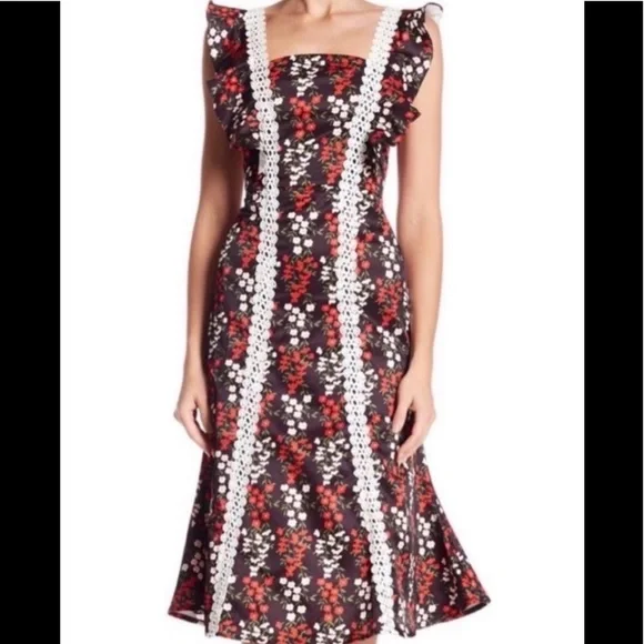 Few Moda New Poppy Floral Dress Medium - Picture 1 of 8